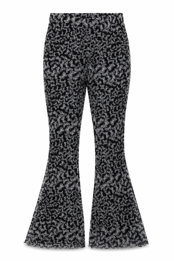 Urban renewal Womens Grey Geometric Polyester Trousers Size M L31 in Regular - Elastic Waist