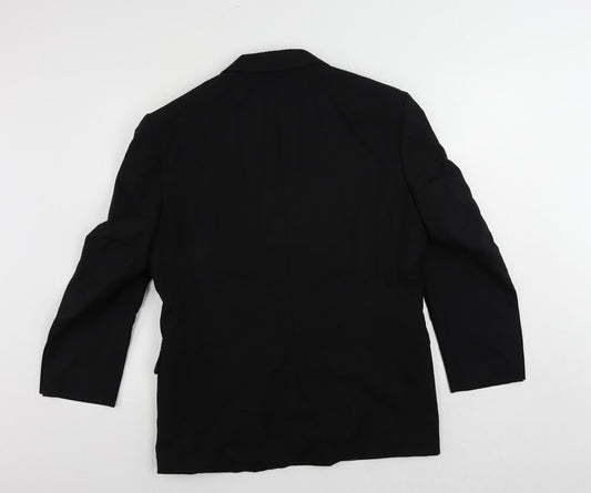 Taylor & Reece Mens Black Wool Jacket Suit Jacket Size 38 Regular