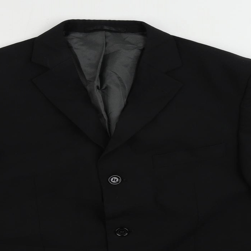 Taylor & Reece Mens Black Wool Jacket Suit Jacket Size 38 Regular