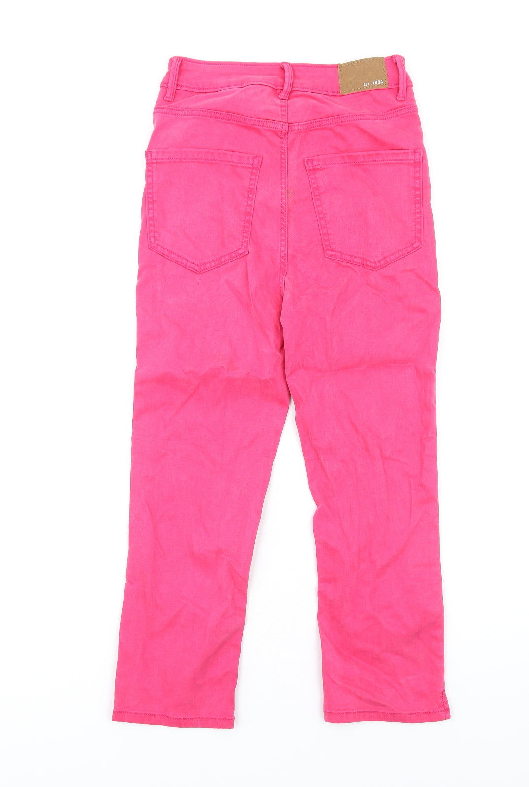 Marks and Spencer Womens Pink Cotton Skinny Jeans Size 6 L24 in Regular Zip