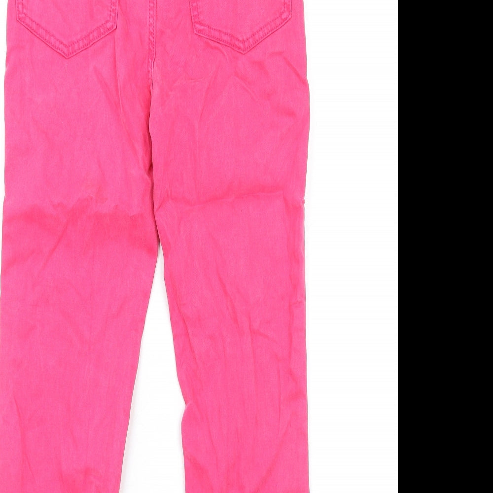 Marks and Spencer Womens Pink Cotton Skinny Jeans Size 6 L24 in Regular Zip