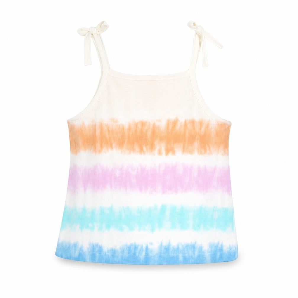 Marks and Spencer Girls Multicoloured Geometric Cotton Basic Tank Size 2-3 Years Square Neck Pullover
