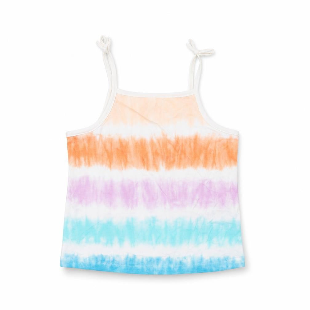 Marks and Spencer Girls Multicoloured Geometric Cotton Basic Tank Size 2-3 Years Square Neck Pullover