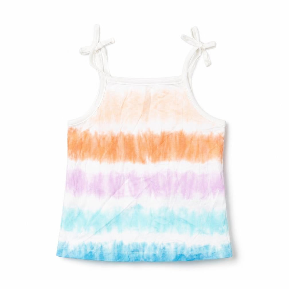Marks and Spencer Girls Multicoloured Geometric Cotton Basic Tank Size 3-4 Years Square Neck Pullover