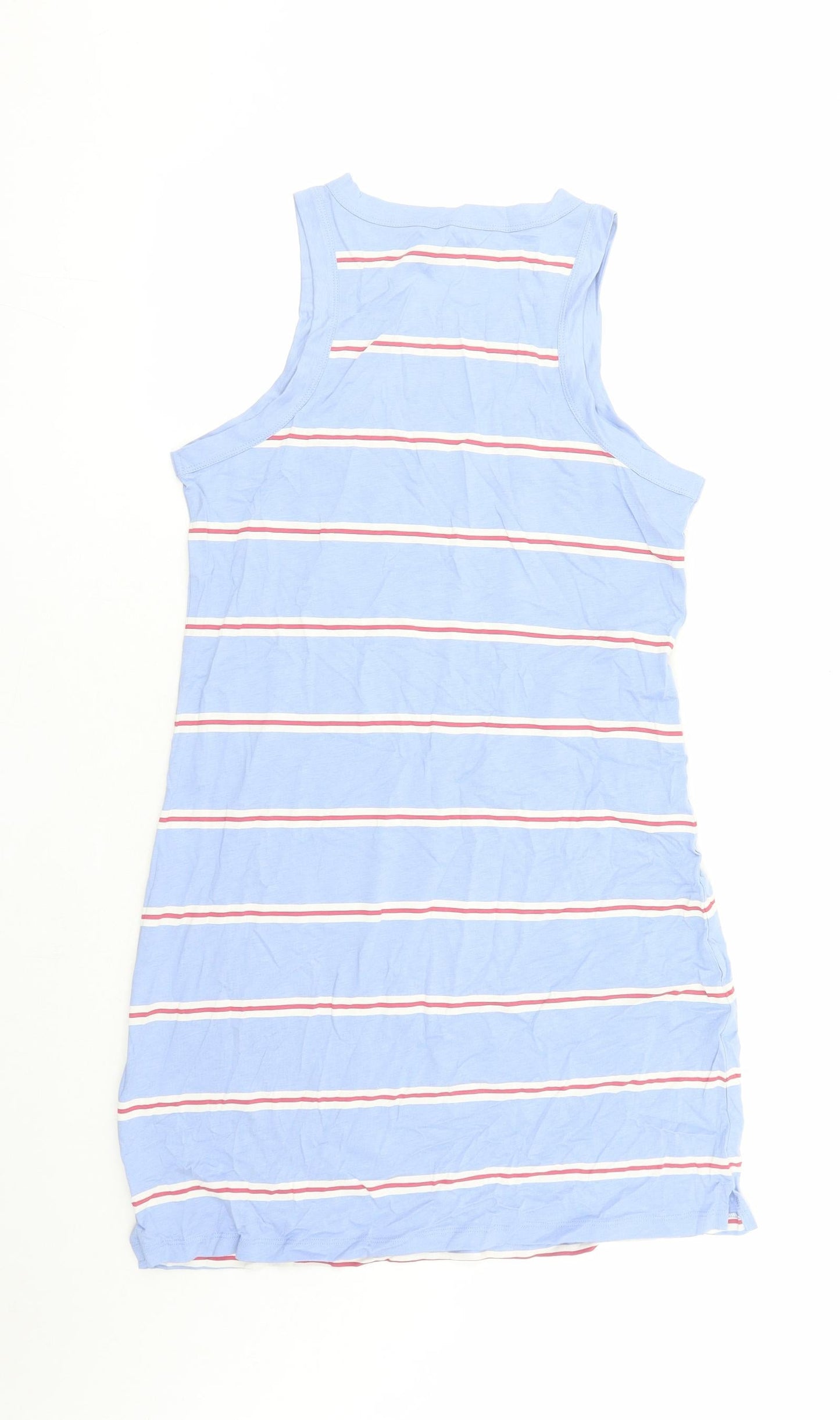 Marks and Spencer Womens Blue Striped Cotton Top Dress Size M
