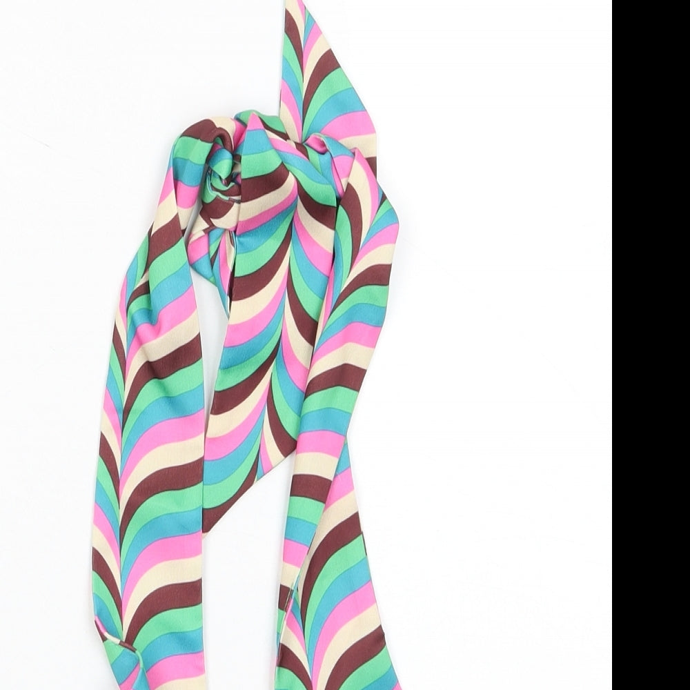 Zara Womens Multicoloured Striped Polyester Cropped Tank Size XS Halter