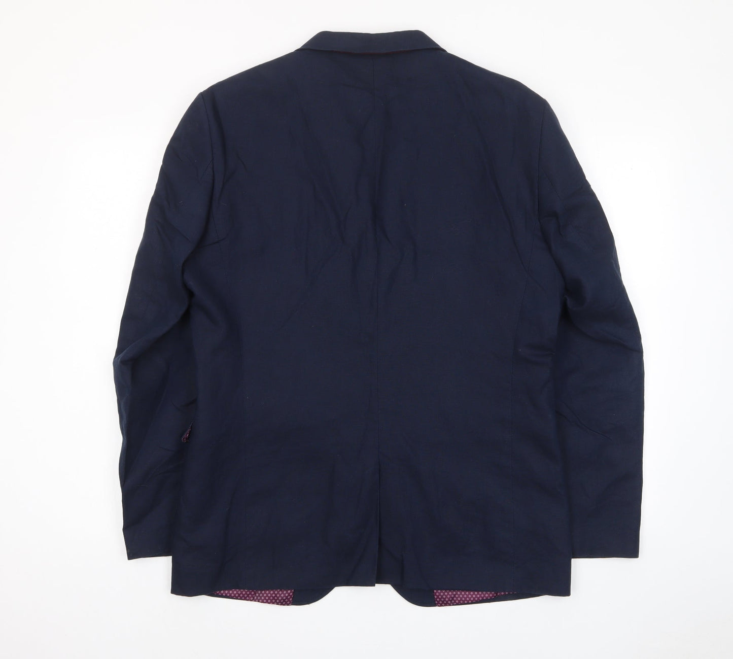 NEXT Mens Blue Cotton Jacket Suit Jacket Size 40 Regular - Inside pockets