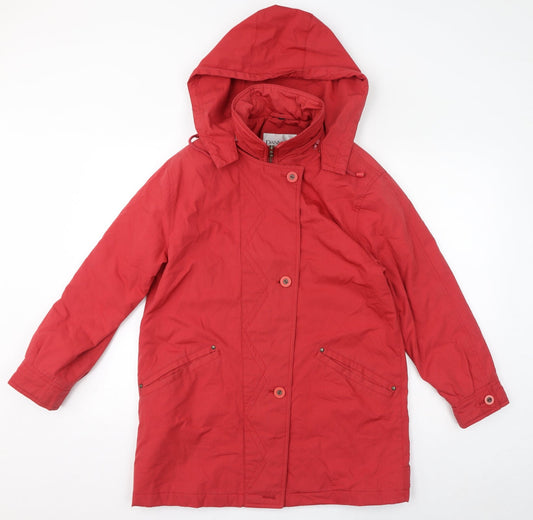 Dannimac Womens Red Rain Coat Coat Size S Zip