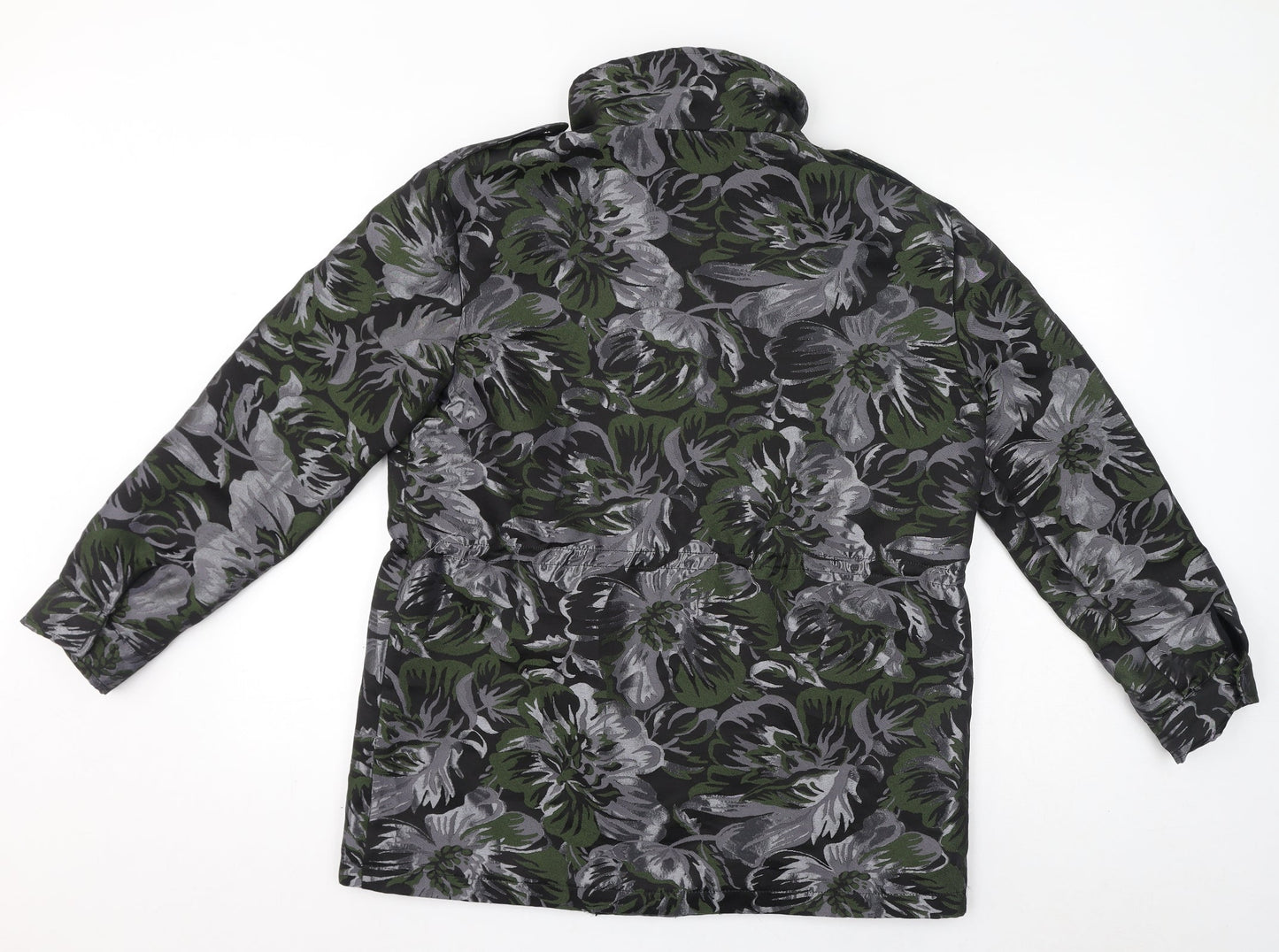 NEXT Womens Black Floral Jacket Size 12 Zip