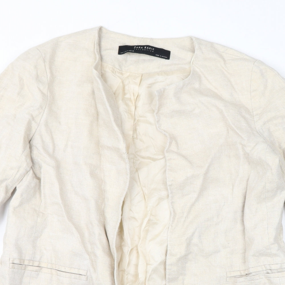 Zara Womens Ivory Jacket Size S