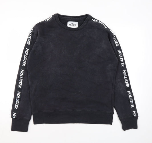 Hollister Mens Black Cotton Pullover Sweatshirt Size S