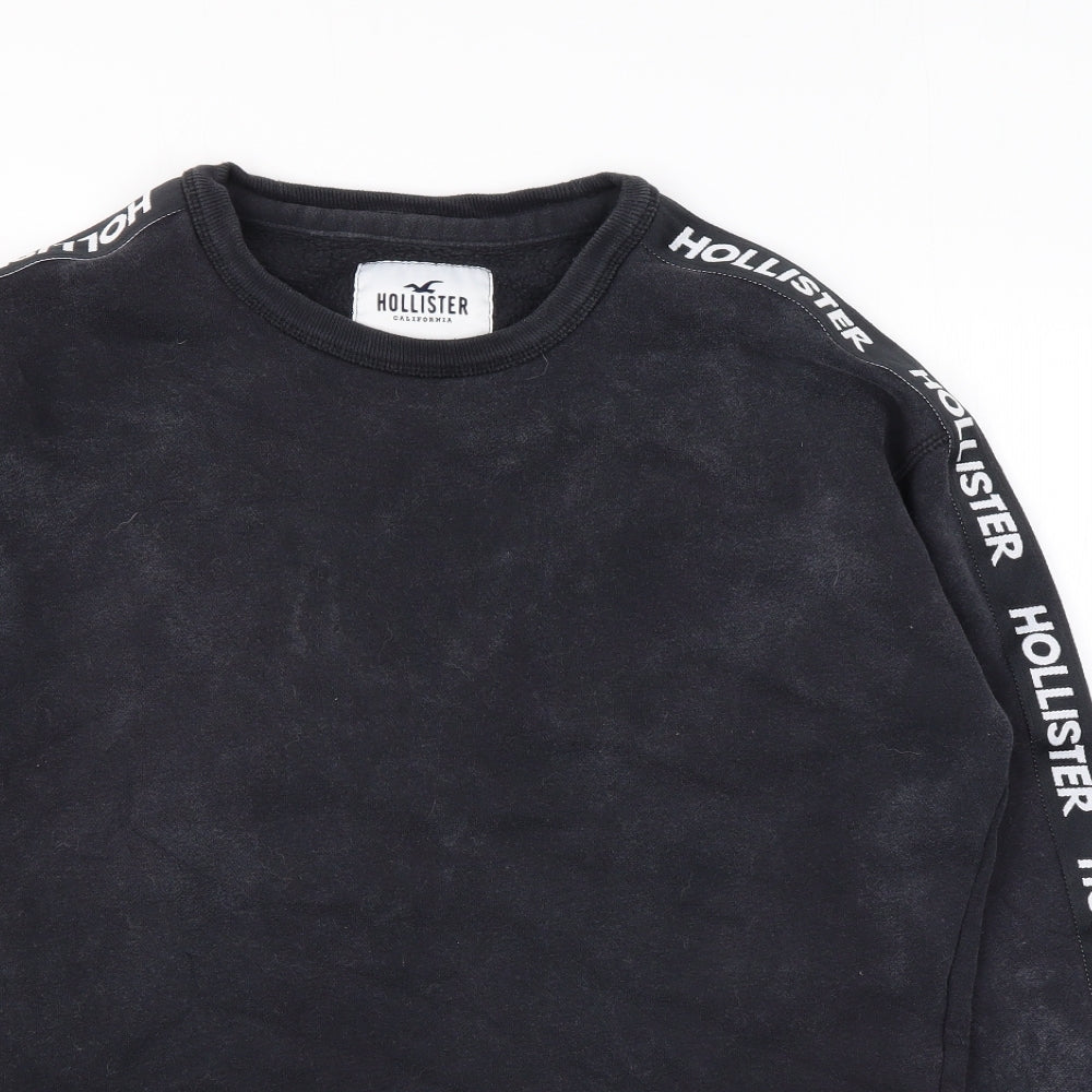 Hollister Mens Black Cotton Pullover Sweatshirt Size S