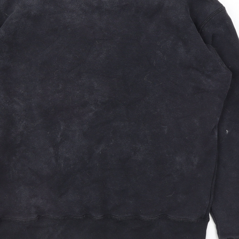 Hollister Mens Black Cotton Pullover Sweatshirt Size S