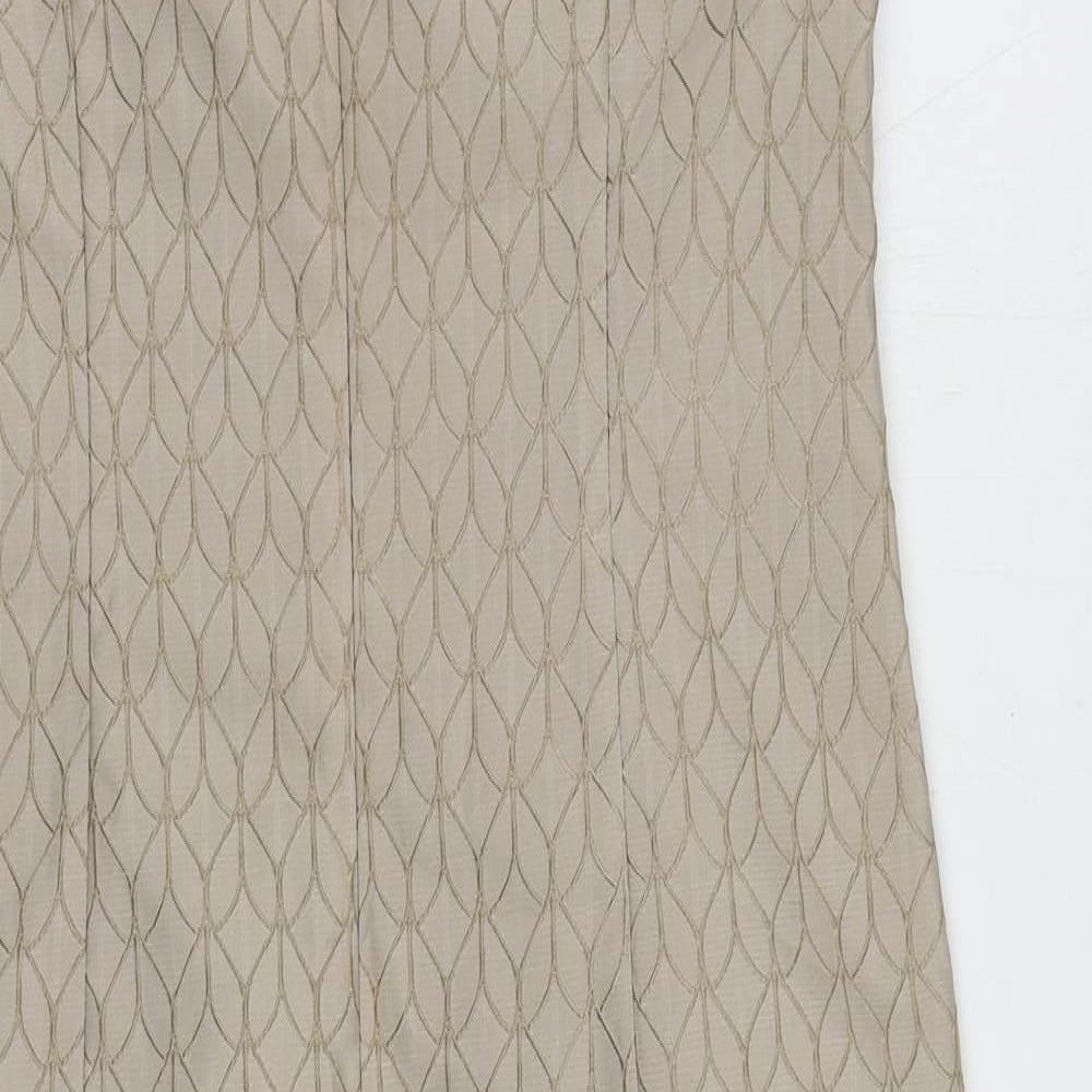 Max Mara Womens Brown Geometric Acetate Pencil Dress Size 10 Boat Neck Zip - Textured