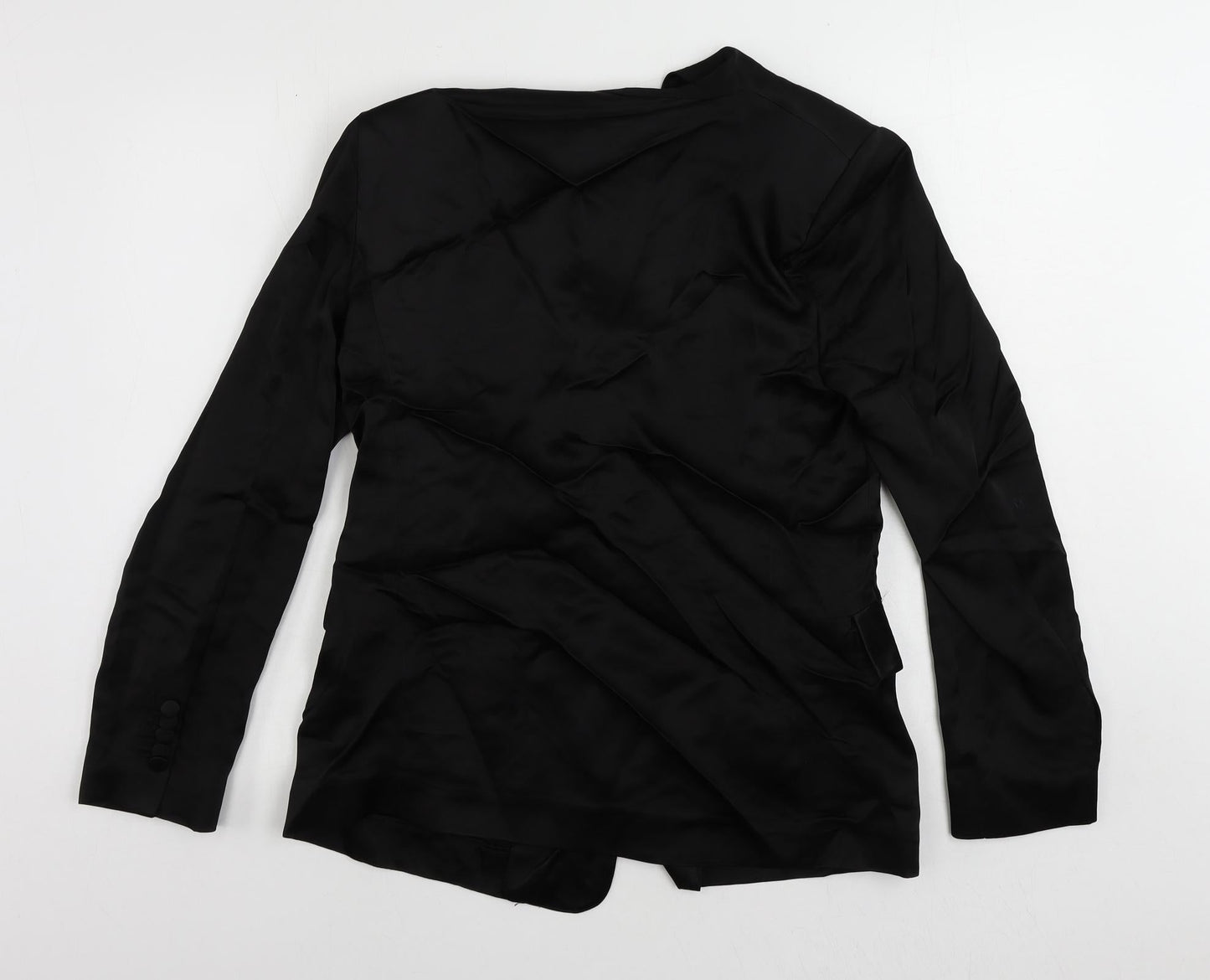 Zara Womens Black Jacket Blazer Size L Button