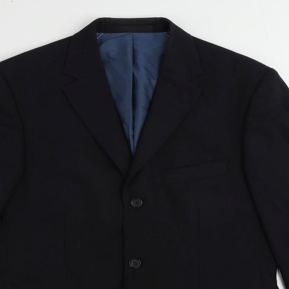 Marks and Spencer Mens Blue Polyester Jacket Suit Jacket Size 38 Regular