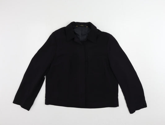 St Michael Womens Blue Jacket Blazer Size 14 Button