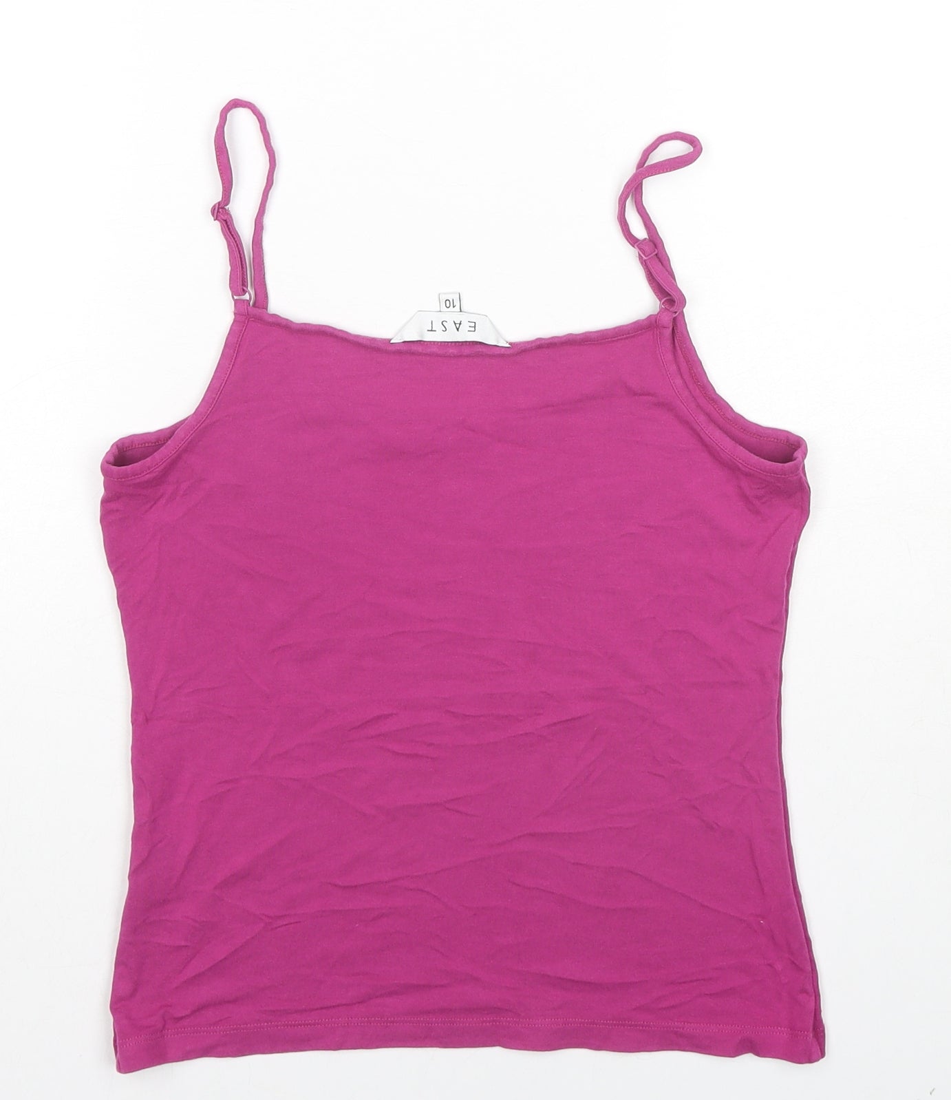 EAST Womens Pink Viscose Camisole Tank Size 10 Round Neck