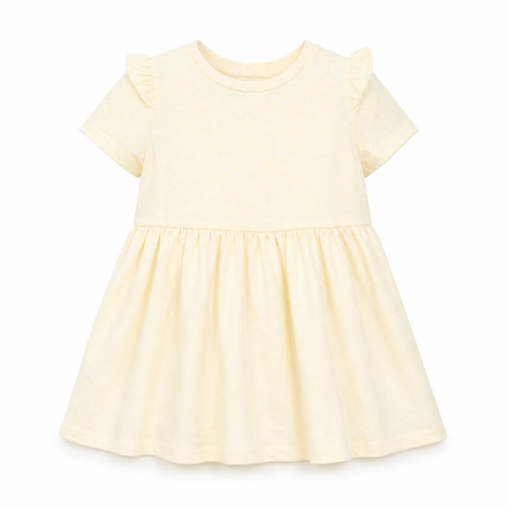 Marks and Spencer Girls Yellow Polyester Fit & Flare Size 2-3 Years Round Neck Pullover