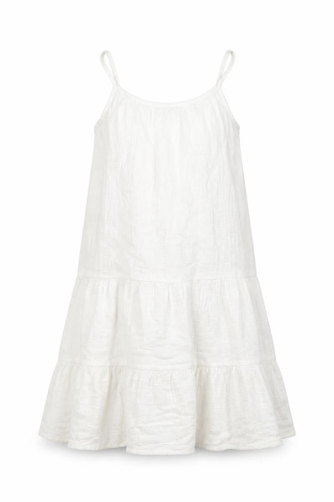 Marks and Spencer Girls White Cotton Trapeze & Swing Size 9-10 Years Round Neck Pullover