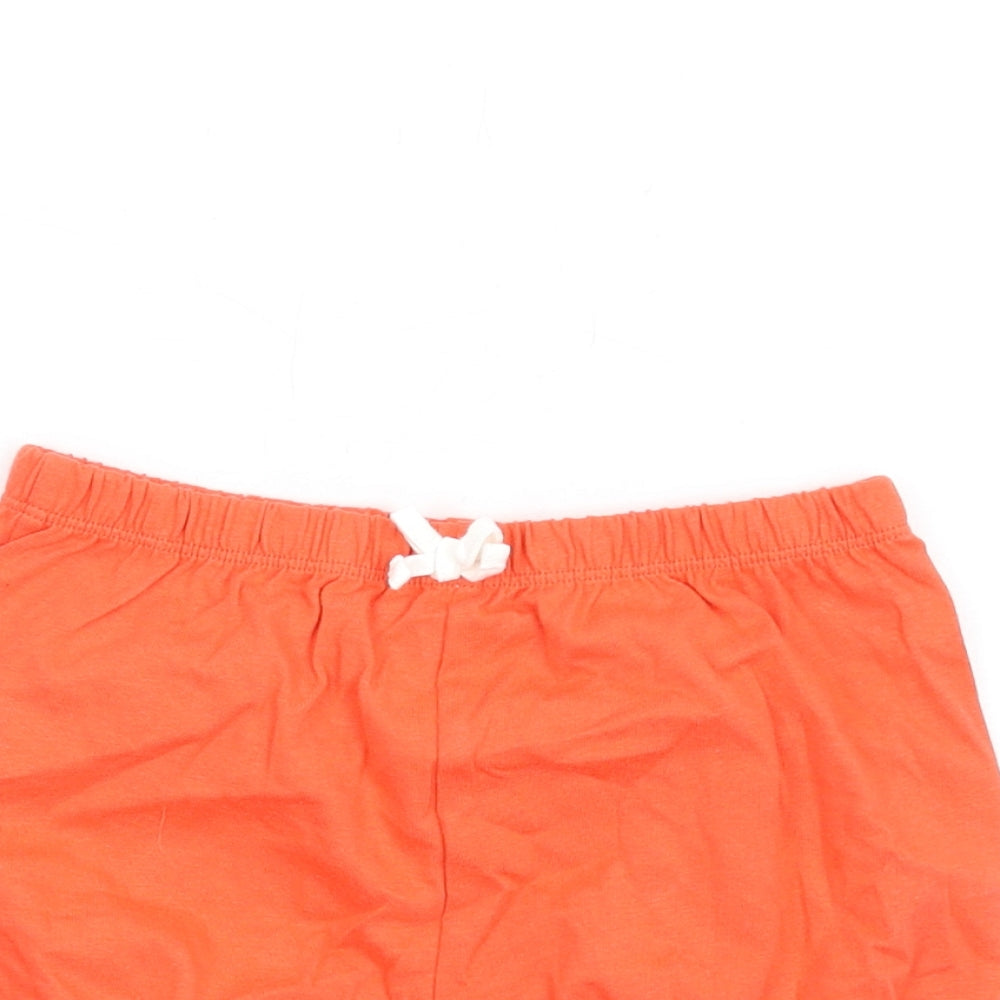 Marks and Spencer Girls Red Cotton Sweat Shorts Size 2-3 Years Regular