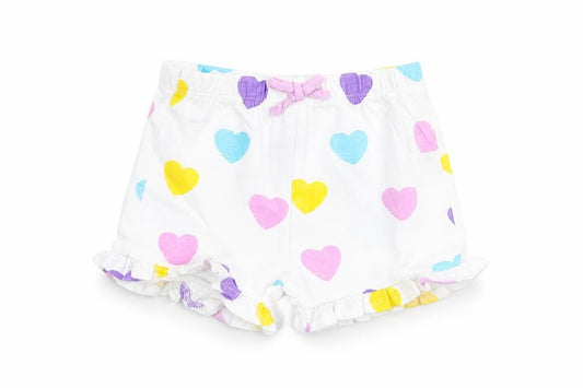 Marks and Spencer Girls Multicoloured Geometric Cotton Shorts Outfit/Set Size 3-6 Months Pullover - Heart