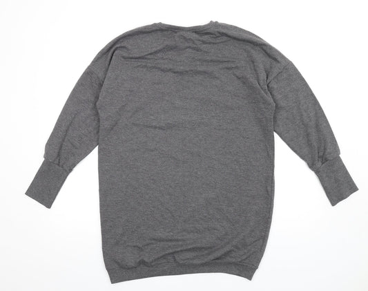 Disney Womens Grey Polyester Pullover Sweatshirt Size M Pullover - Mickey Mouse