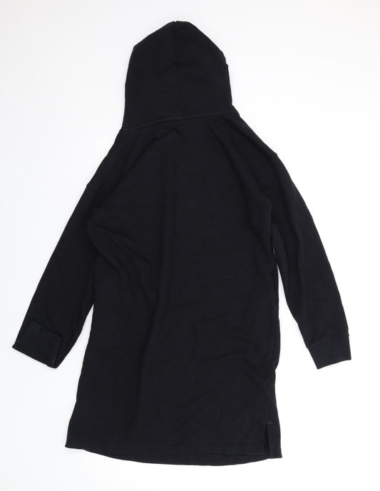 Uniqlo Womens Black Cotton Pullover Hoodie Size XS Pullover