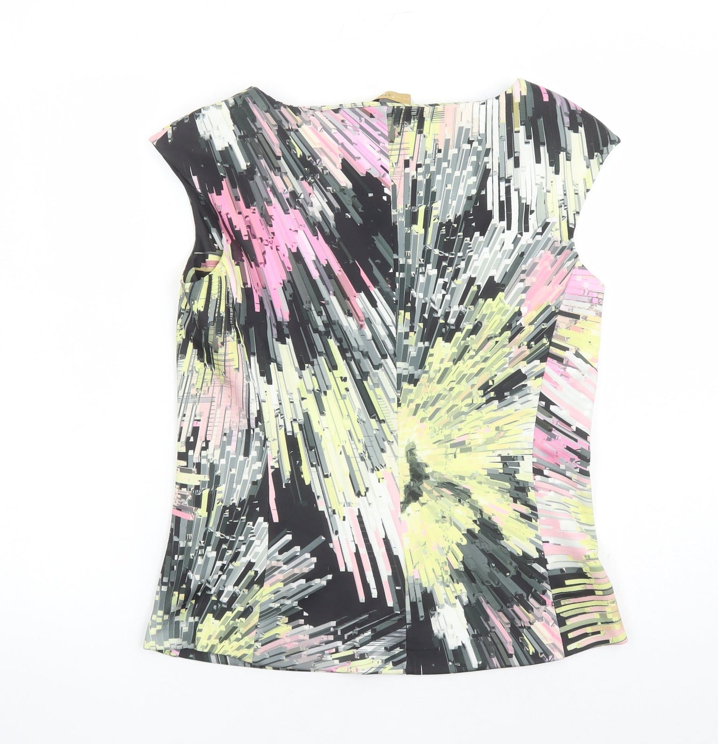 Per Una Womens Multicoloured Geometric Polyester Basic Tank Size 12 V-Neck