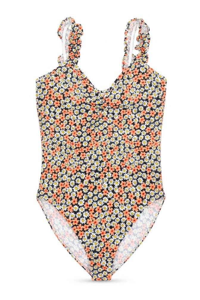 Miss Selfridge Womens Multicoloured Floral Cotton Bodysuit One-Piece Size 12 Snap