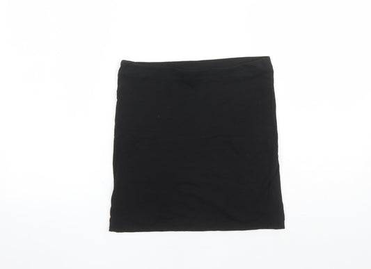 H&M Womens Black Cotton Bandage Skirt Size XS - Elasticated Waist