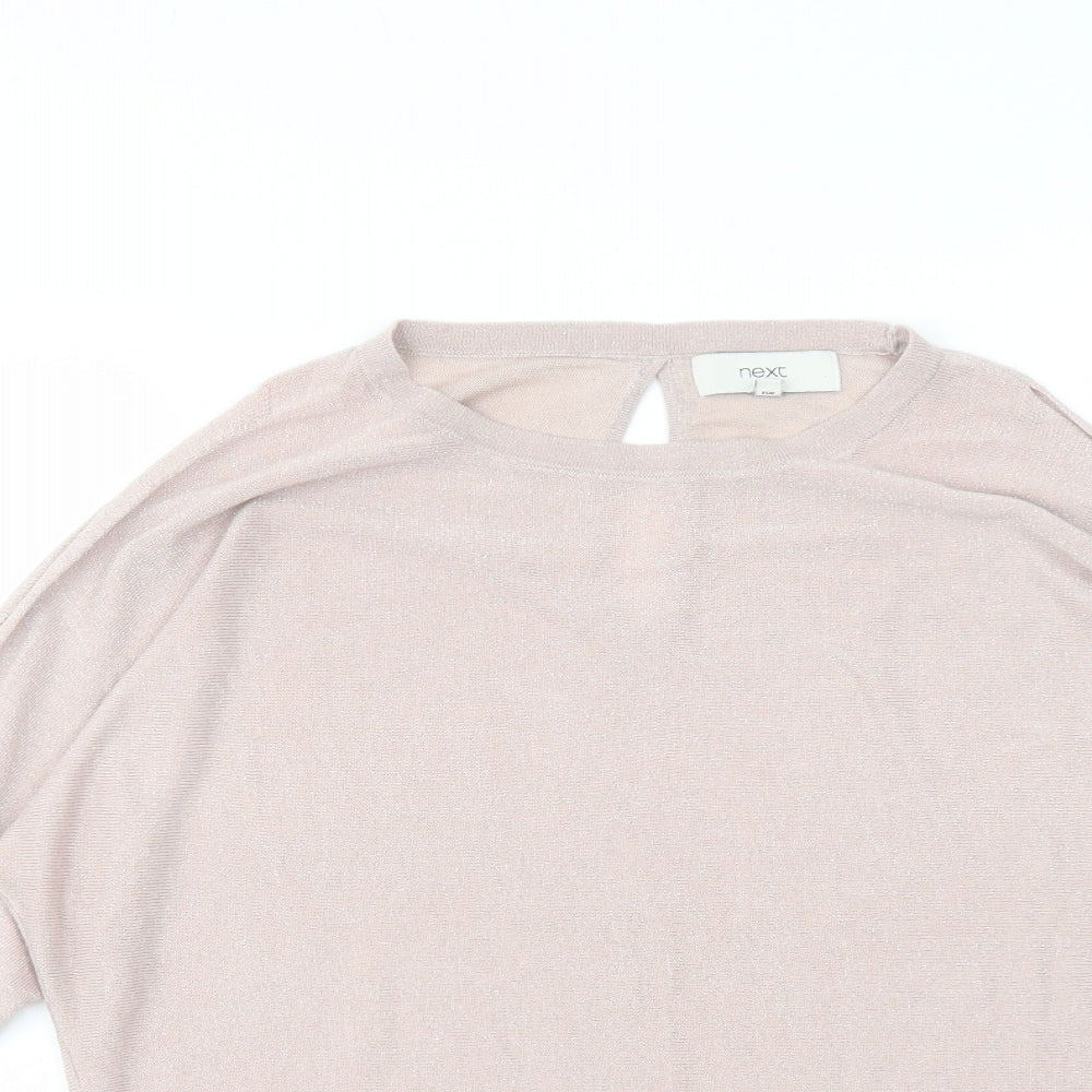 NEXT Womens Pink Round Neck Camel Pullover Jumper Size 10