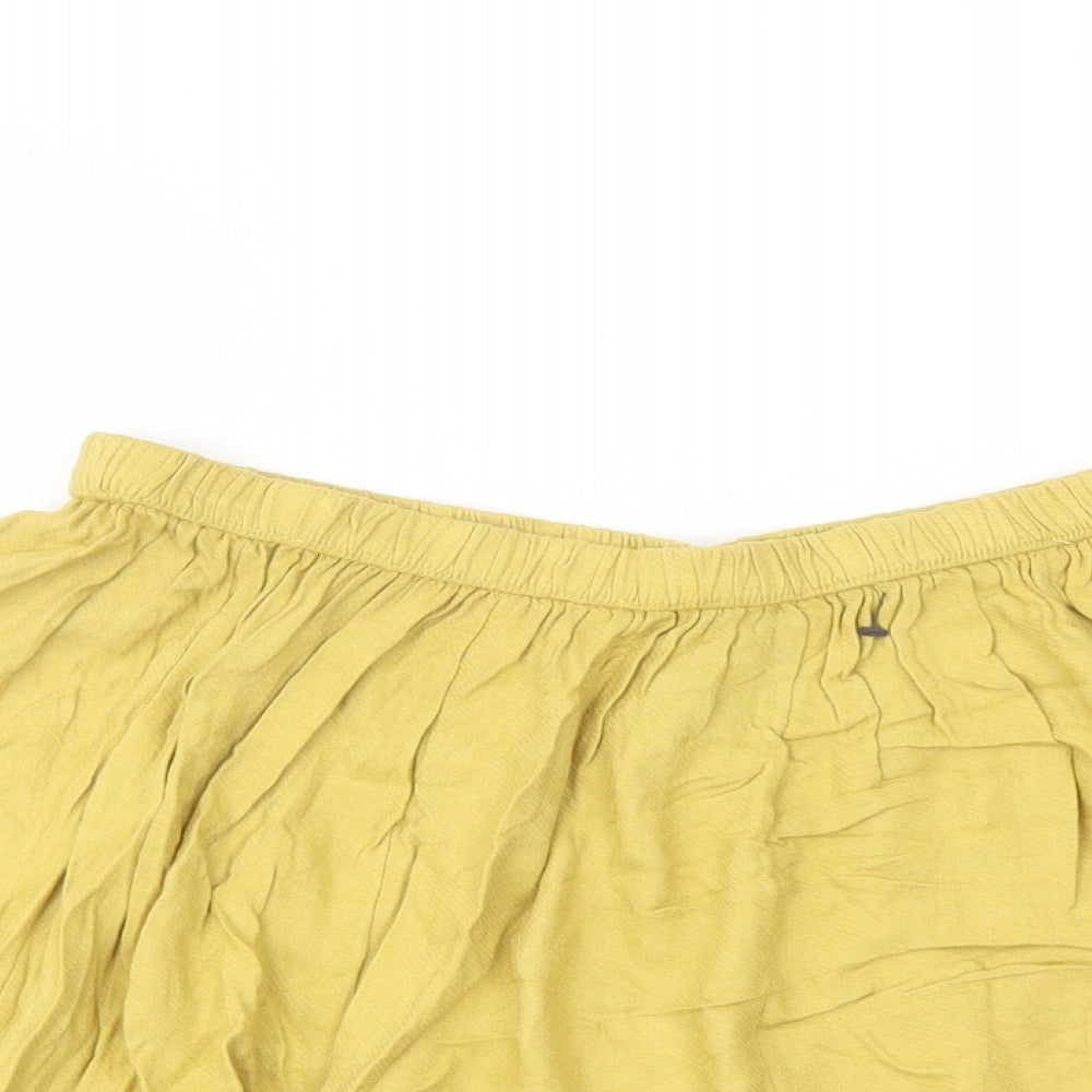 Gap Womens Yellow Viscose Skater Skirt Size M