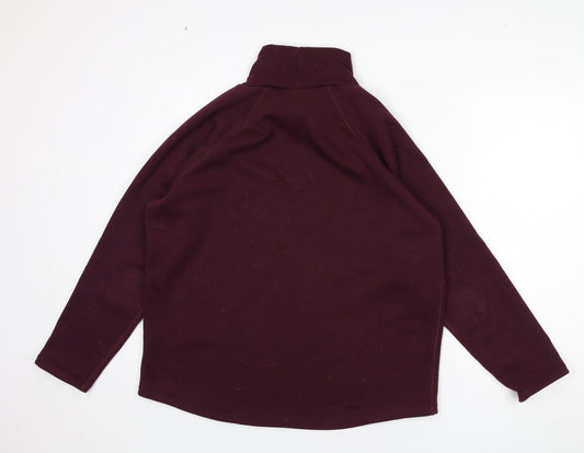 NEXT Womens Red Polyester Pullover Sweatshirt Size 16 Pullover - Mock Neck