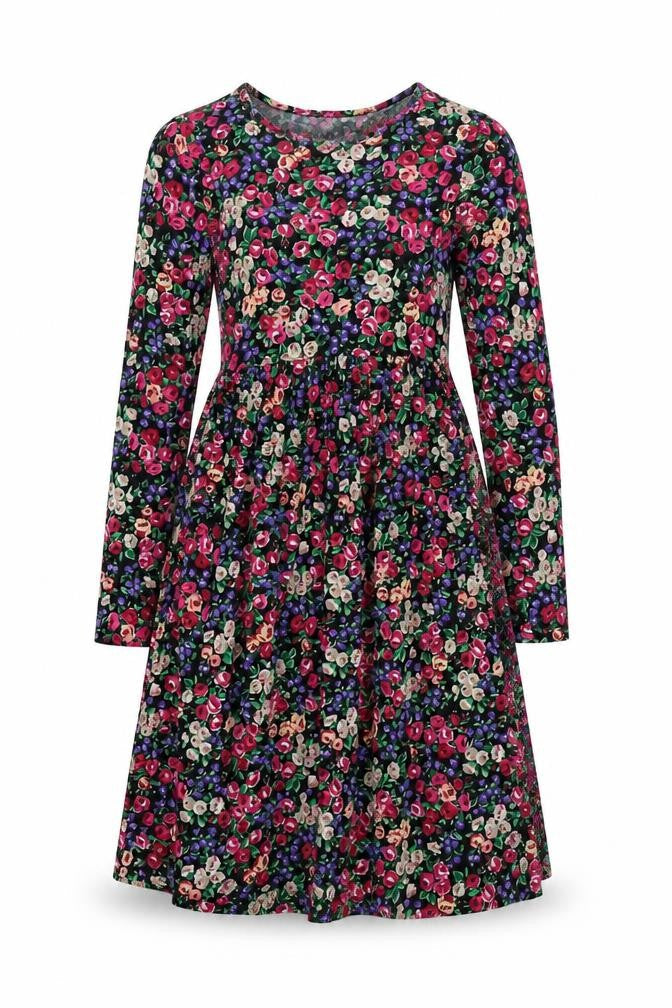 ASOS Womens Multicoloured Floral Viscose A-Line Size 8 Roll Neck Pullover