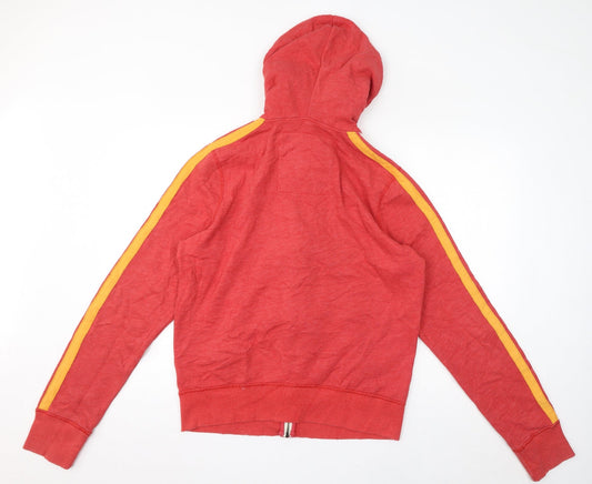 Hollister Womens Red Cotton Full Zip Hoodie Size M Zip