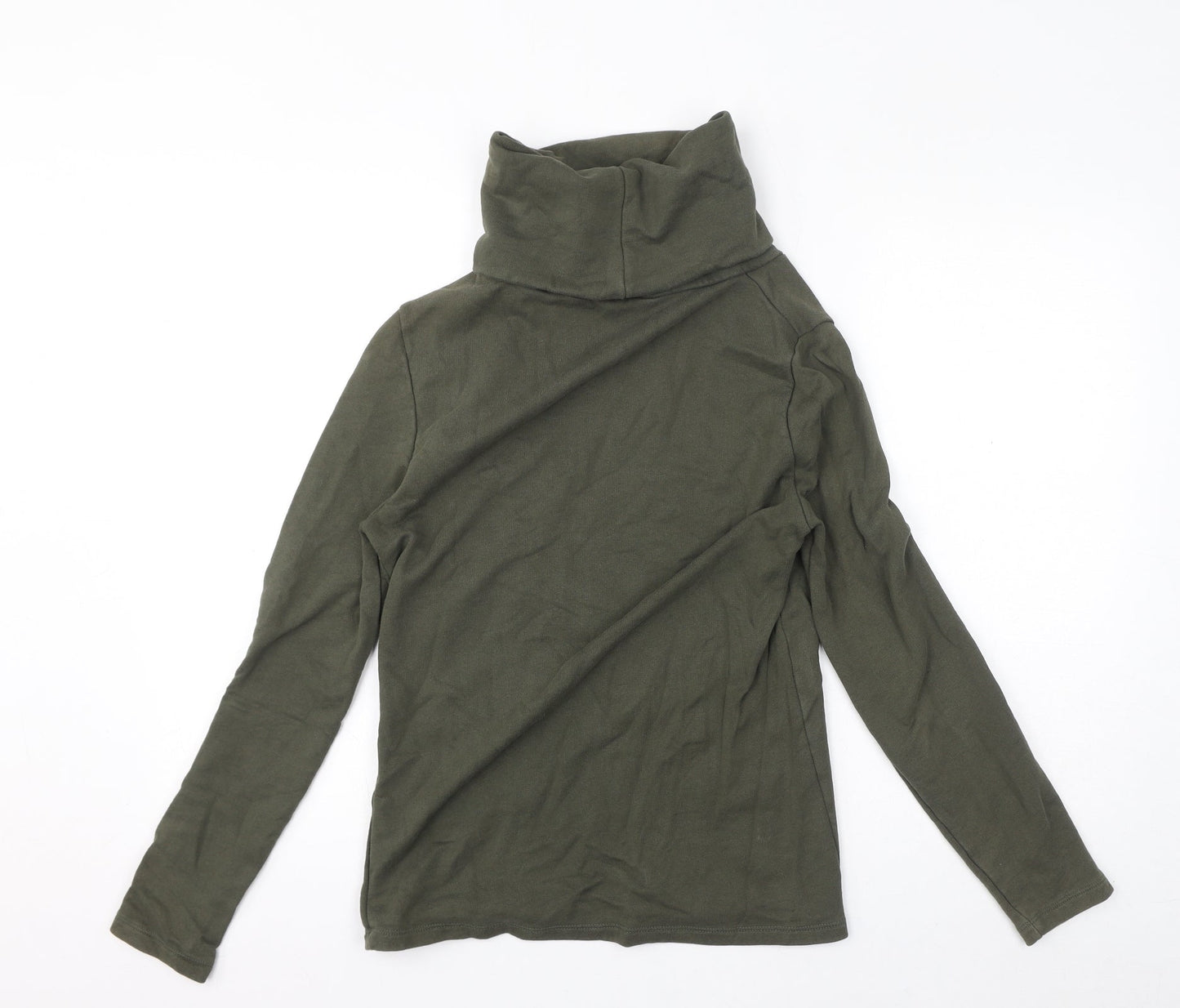 ASOS Womens Green Cotton Pullover Sweatshirt Size XS Pullover - Roll Neck