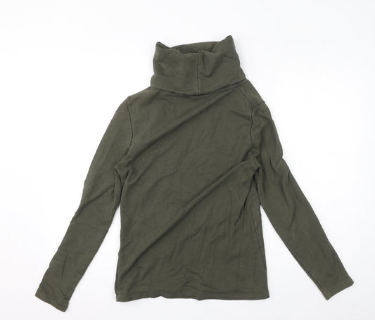 ASOS Womens Green Cotton Pullover Sweatshirt Size XS Pullover - Roll Neck