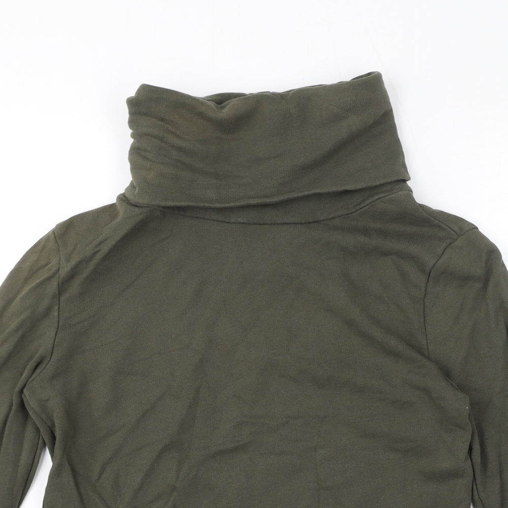 ASOS Womens Green Cotton Pullover Sweatshirt Size XS Pullover - Roll Neck