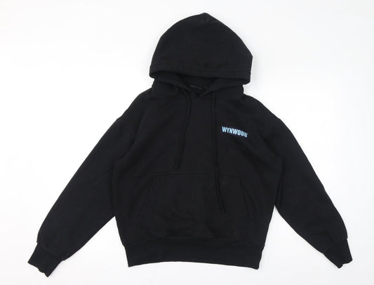 WYNWOOD Womens Black Polyester Pullover Hoodie Size XS Pullover - Logo