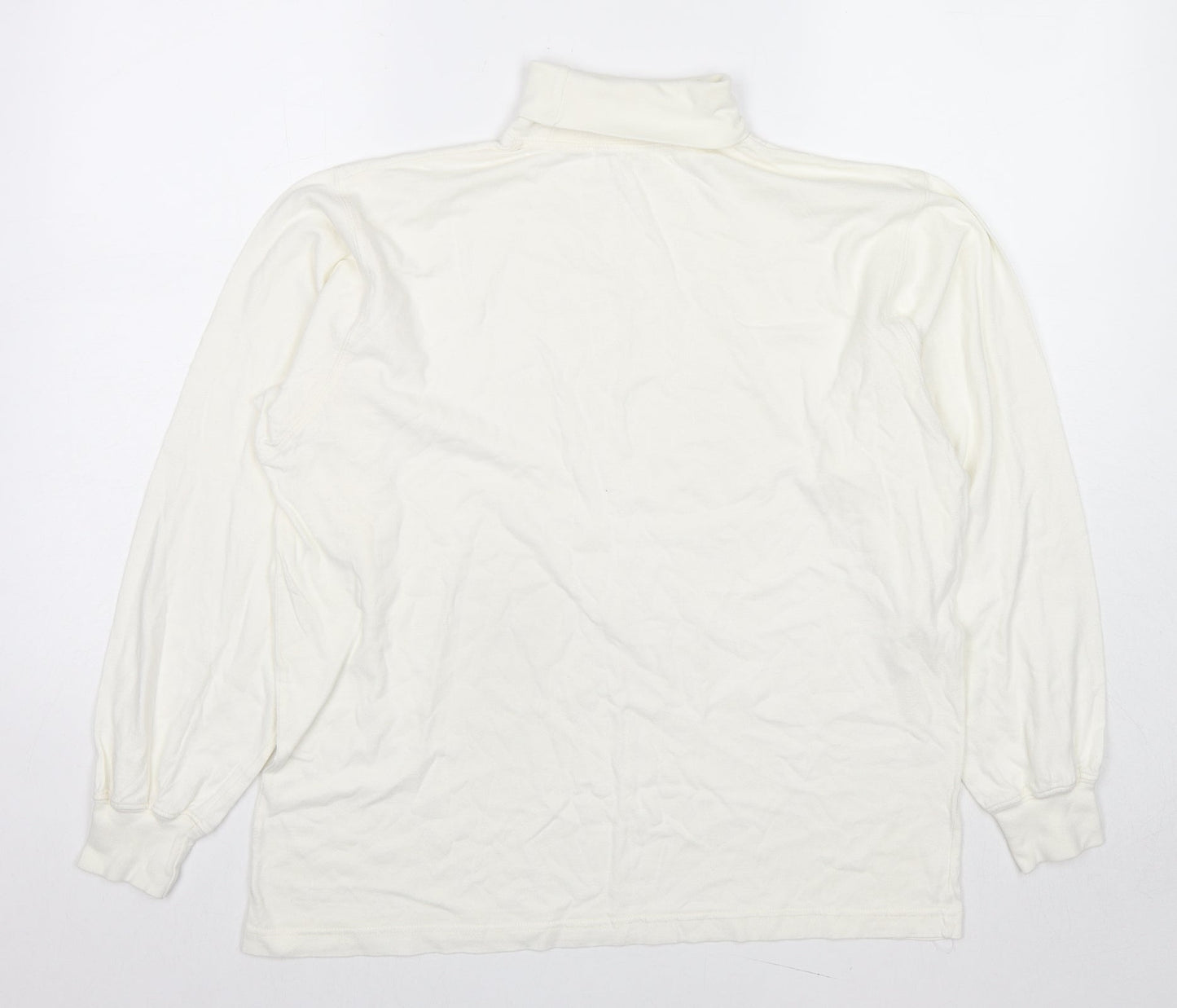 Union River Womens White Cotton Pullover Sweatshirt Size 14 Pullover - Size 14-16