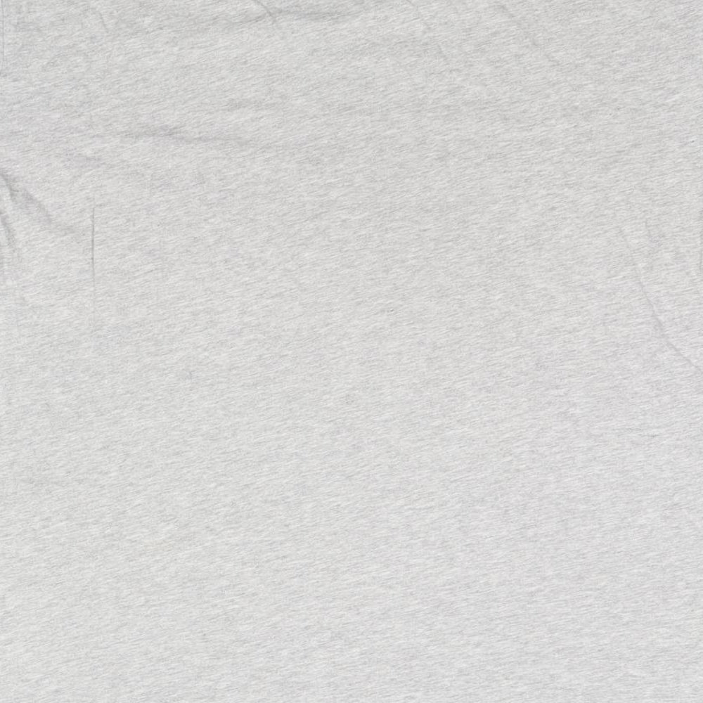 Marks and Spencer Womens Grey Colourblock Cotton Basic T-Shirt Size M Round Neck