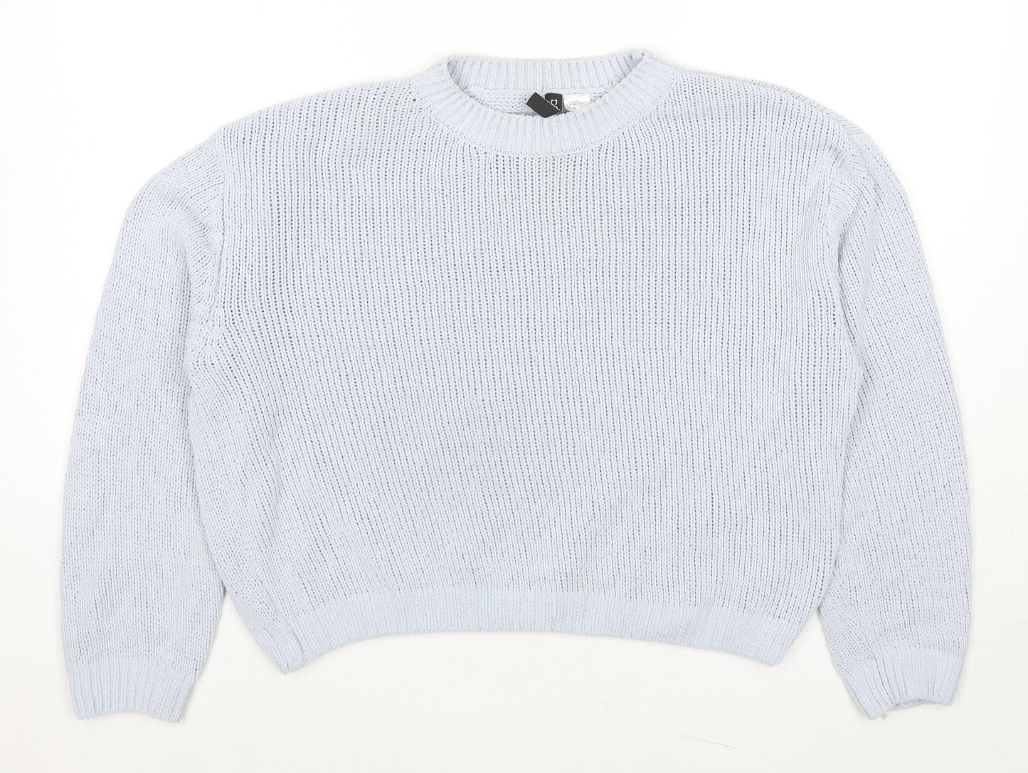 Divided by H&M Womens Blue Round Neck Polyester Pullover Jumper Size M