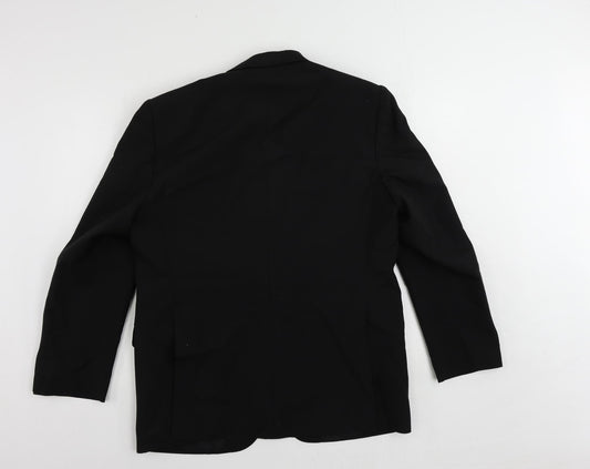 Varteks Mens Black Polyester Tuxedo Suit Jacket Size 40 Regular
