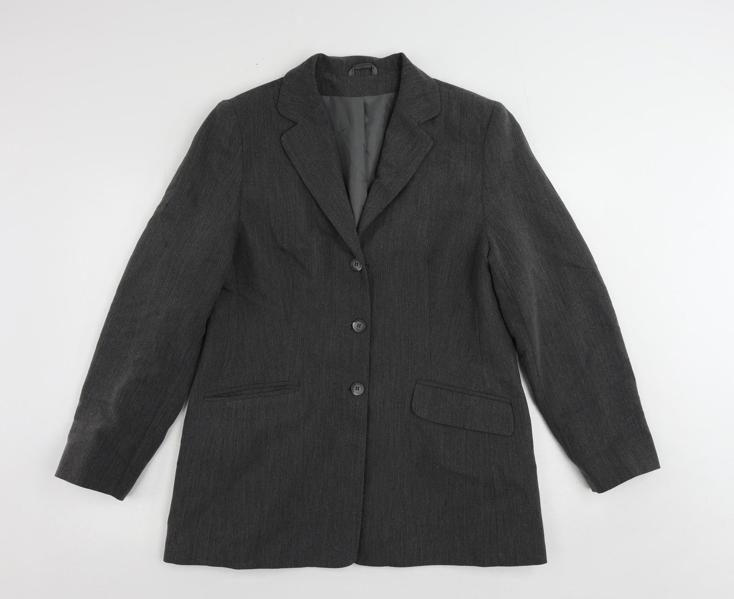 Dorothy Perkins Womens Grey Jacket Blazer Size 16 Button