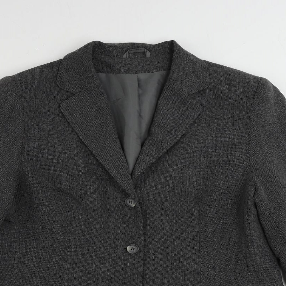 Dorothy Perkins Womens Grey Jacket Blazer Size 16 Button