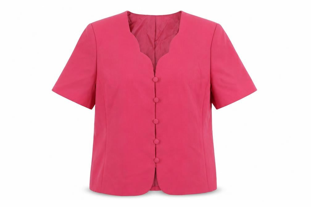 Victoria Layne Womens Pink Jacket Blazer Size 14 Button