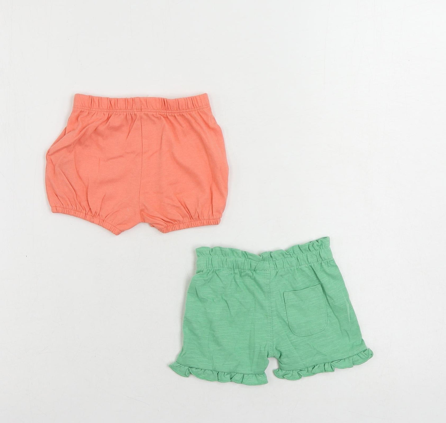 Marks and Spencer Baby Green Cotton Shorts Set Outfit/Set Size 0-3 Months
