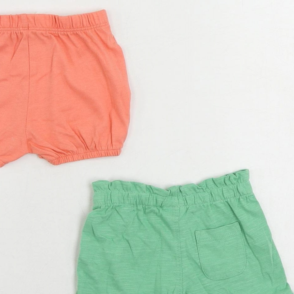 Marks and Spencer Baby Green Cotton Shorts Set Outfit/Set Size 0-3 Months
