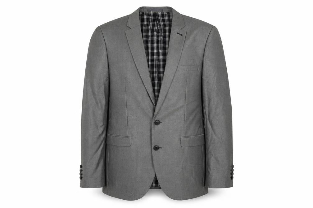 NEXT Mens Grey Polyester Jacket Suit Jacket Size 42 Regular